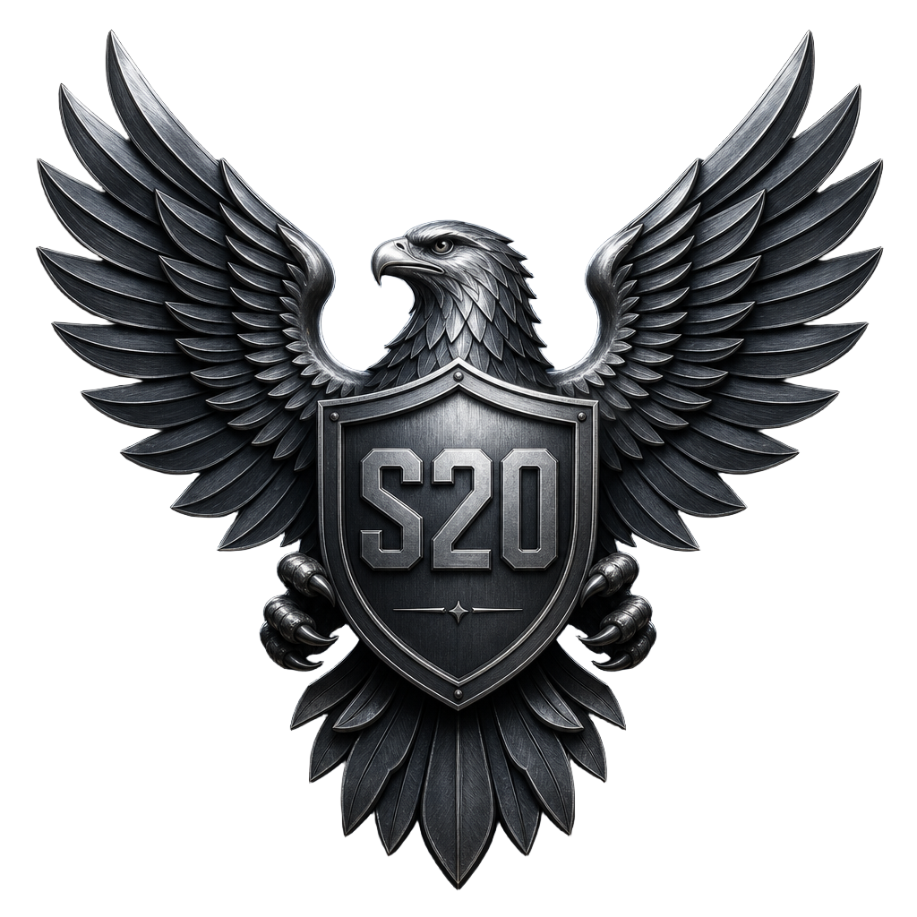 SECTION20 heraldic steel eagle emblem